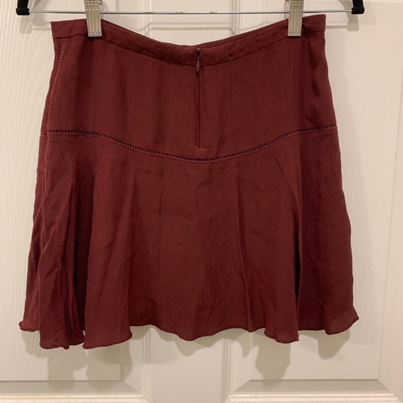 Aritzia Sunday Best Burgundy Zelda Mini Skirt - Picture 5 of 8
